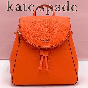 KATE SPADE LEILA MEDIUM FLAP BACKPACK CORAL BUDS